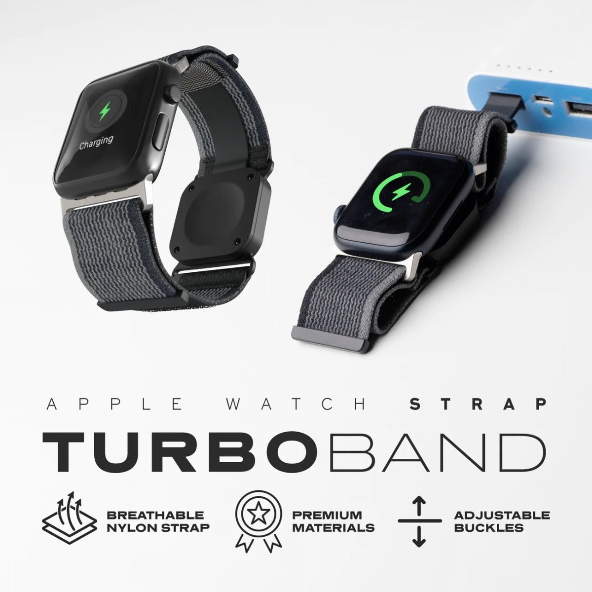 Řemínek s nabíječkou pro Apple Watch Statik Turboband 2v1 Strap & Charger - střední - iSTYLE CZ