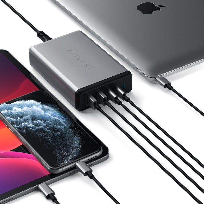 75W dvojitá USB-C PD cestovní nabíječka Satechi - vesmírně šedá - iSTYLE CZ