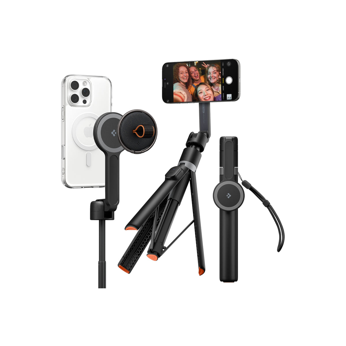 Stativ Spigen Selfie Stick MagSafe+ Tripod - černý - iSTYLE CZ