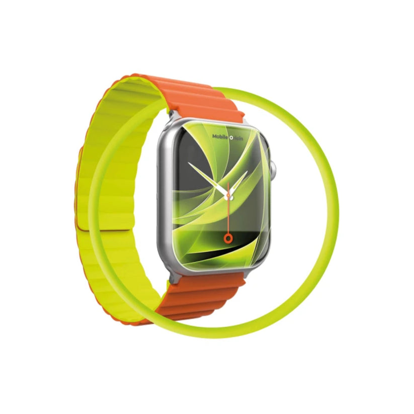 Řemínek pro Apple Watch 42/44/45/49 mm Mobile Magnetic Strap II - oranžový/zelený - iSTYLE CZ