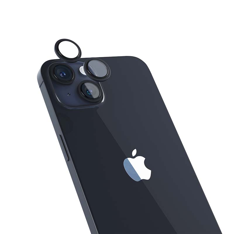 Hliníkový ochranný kryt čoček pro iPhone 14/14 Plus iSTYLE - temně inkoustový - iSTYLE CZ