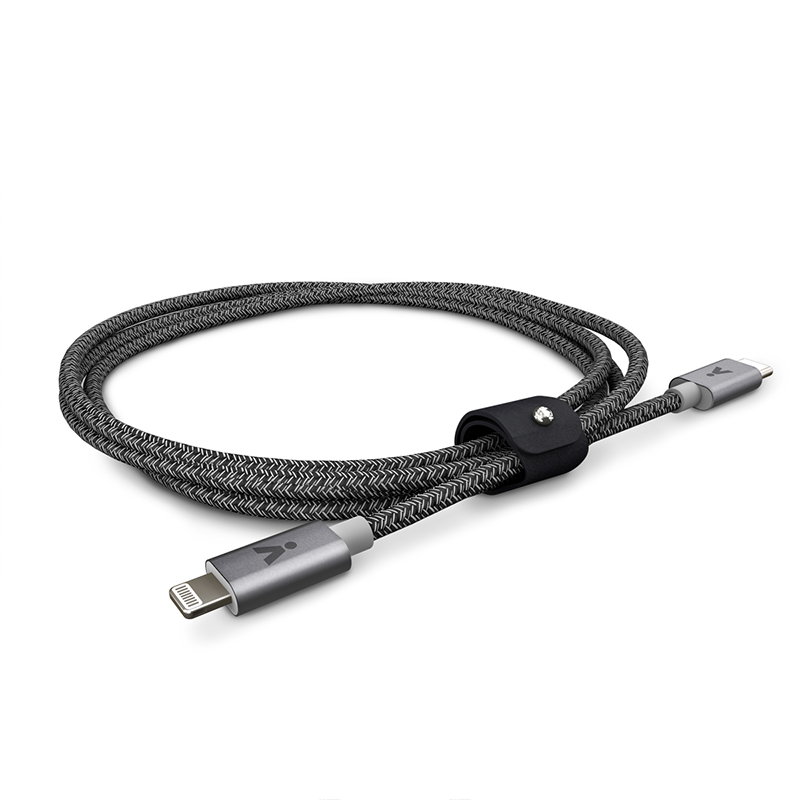 Opletený kabel USB-C na Lightning 1,2 m iSTYLE - vesmírně šedý - iSTYLE CZ