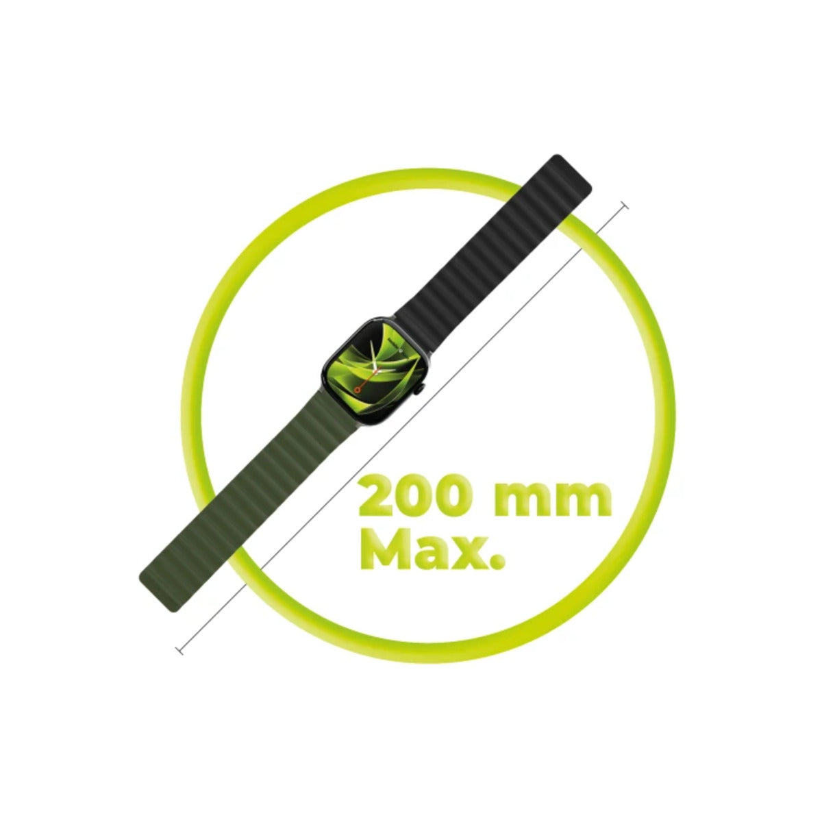 Řemínek pro Apple Watch 42/44/45/49 mm Mobile Magnetic Strap II - zelený/černý - iSTYLE CZ