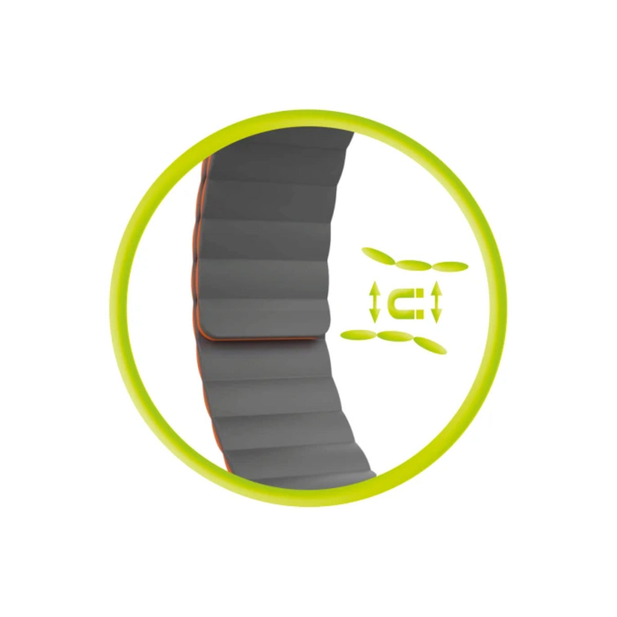 Řemínek pro Apple Watch 42/44/45/49 mm Mobile Magnetic Strap II - oranžový/šedý - iSTYLE CZ