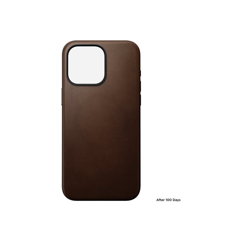 Kožený kryt pro iPhone 15 Pro Max Nomad Modern - hnědý - iSTYLE CZ