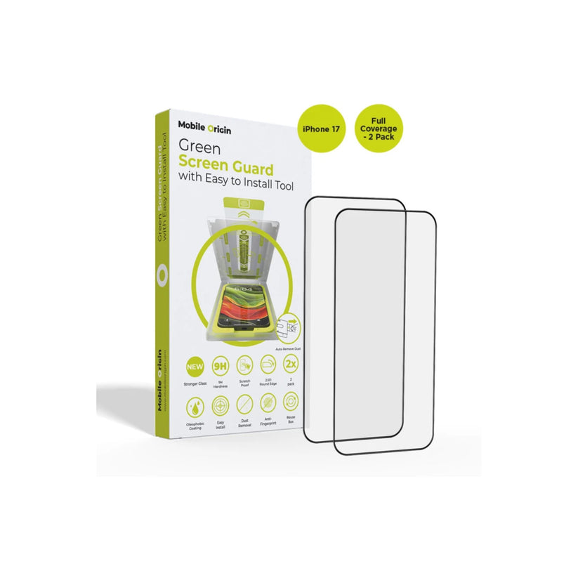 Ochranné sklo pro iPhone 17 Mobile Origin Screen Guard s aplikátorem, úplným pokrytím, 2 ks - iSTYLE CZ