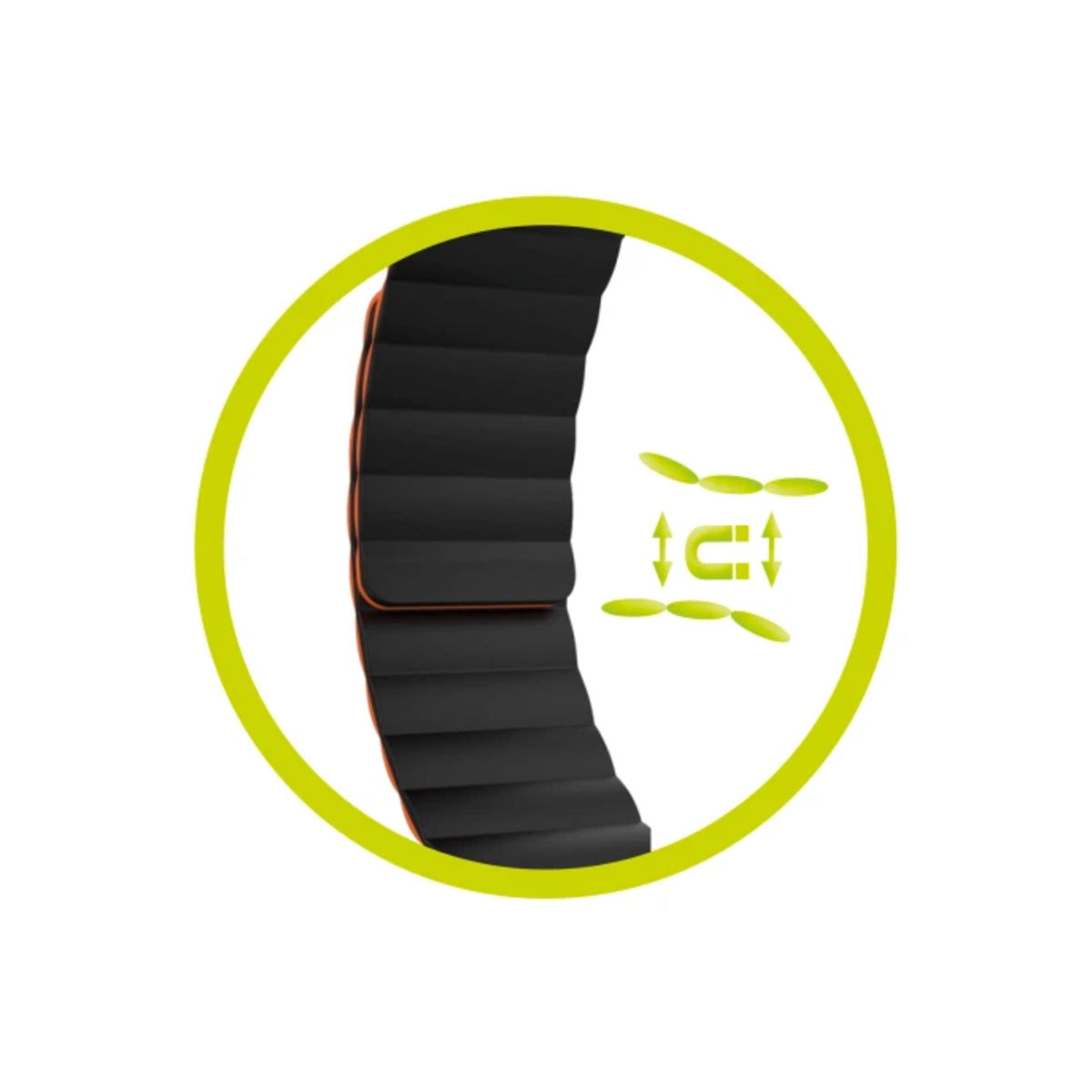 Řemínek pro Apple Watch 42/44/45/49 mm Mobile Magnetic Strap II - oranžový/černý - iSTYLE CZ
