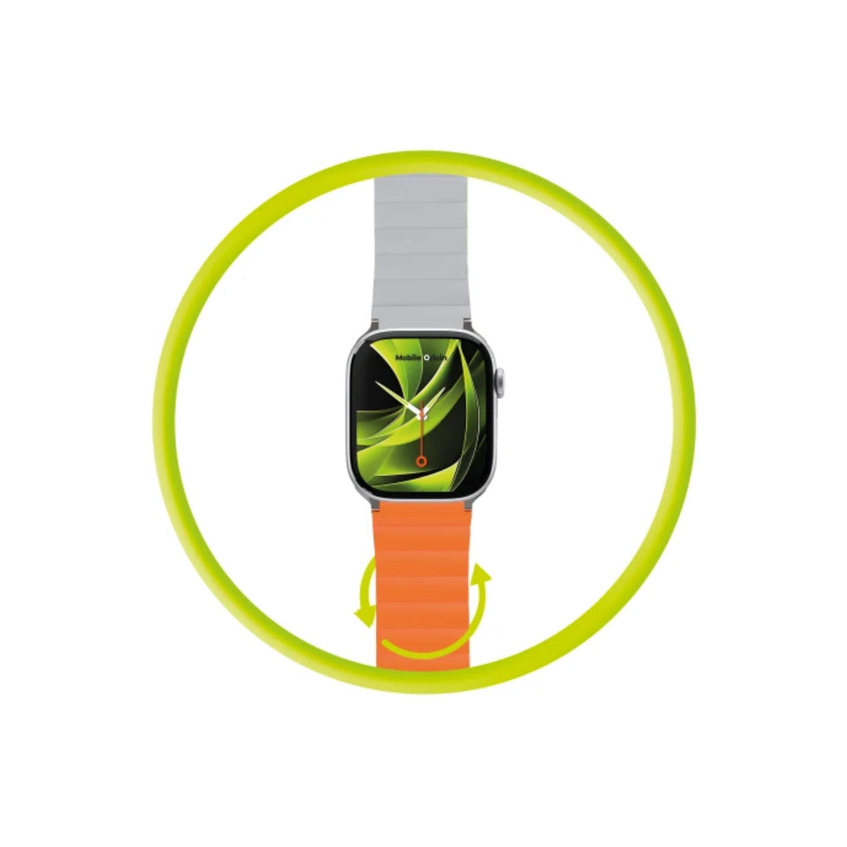 Řemínek pro Apple Watch 42/44/45/49 mm Mobile Magnetic Strap II - oranžový/šedý - iSTYLE CZ