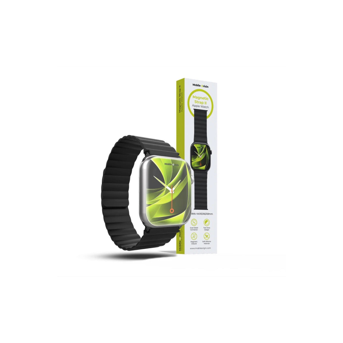Řemínek pro Apple Watch 42/44/45/49 mm Mobile Magnetic Strap II - černý - iSTYLE CZ