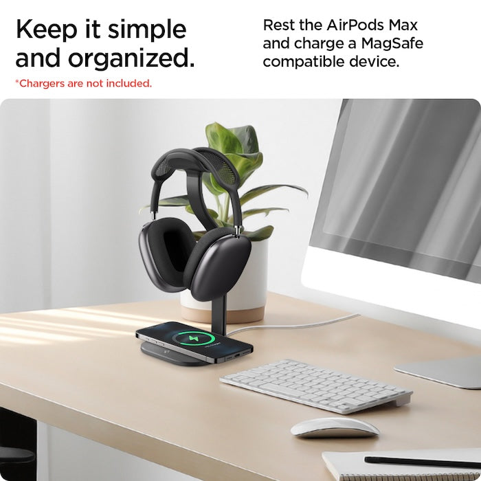 Stojánek pro AirPods Max Spigen MagSafe Charger Stand - černý - iSTYLE CZ