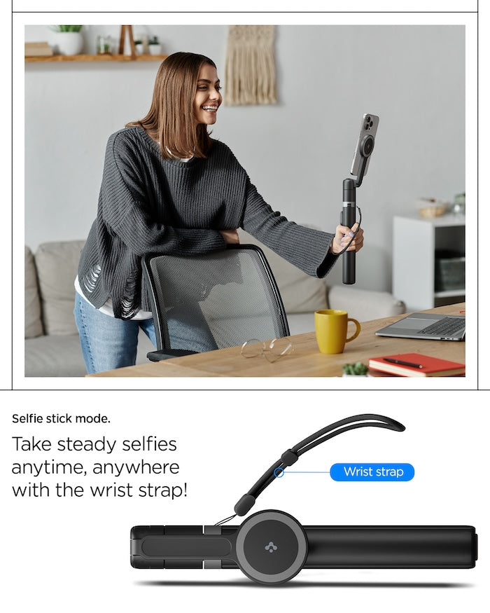 Stativ Spigen Selfie Stick MagSafe+ Tripod - černý - iSTYLE CZ