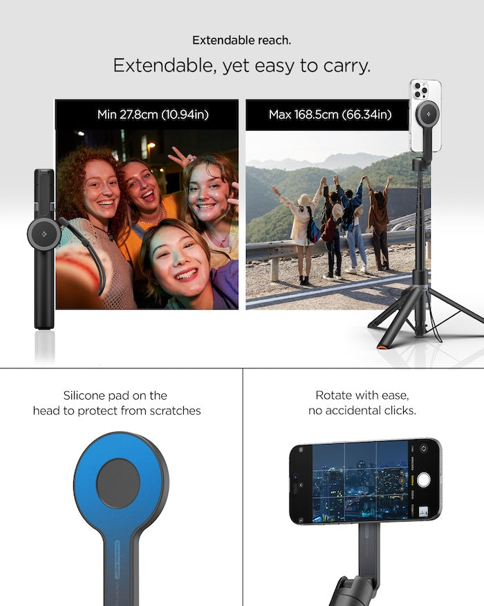 Stativ Spigen Selfie Stick MagSafe+ Tripod - černý - iSTYLE CZ