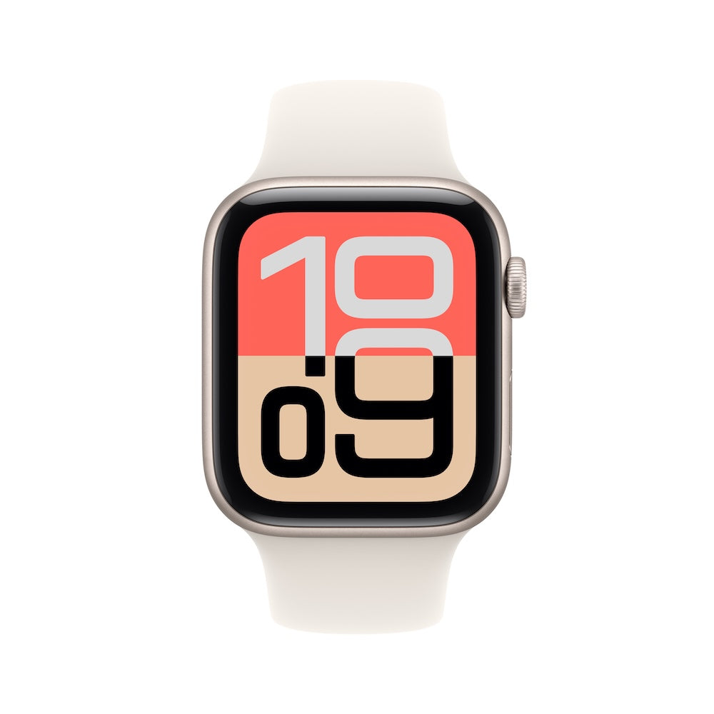 Apple Watch SE 3 GPS 40mm hvězdně bílé hliníkové pouzdro s hvězdně bílým sportovním řemínkem - S/M - iSTYLE CZ