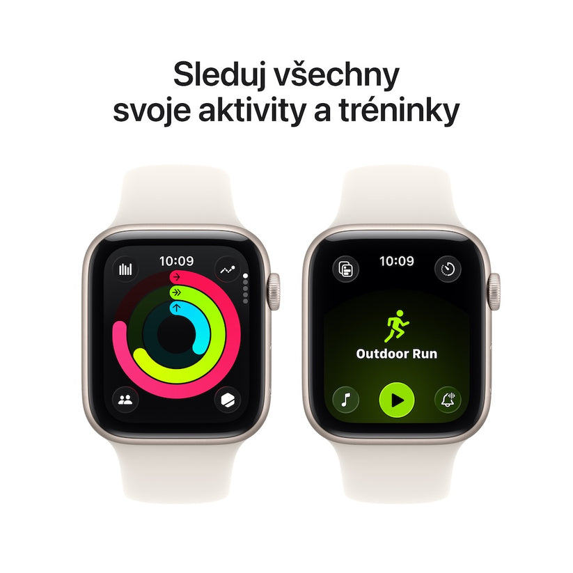 Apple Watch SE 3 GPS 40mm hvězdně bílé hliníkové pouzdro s hvězdně bílým sportovním řemínkem - S/M - iSTYLE CZ