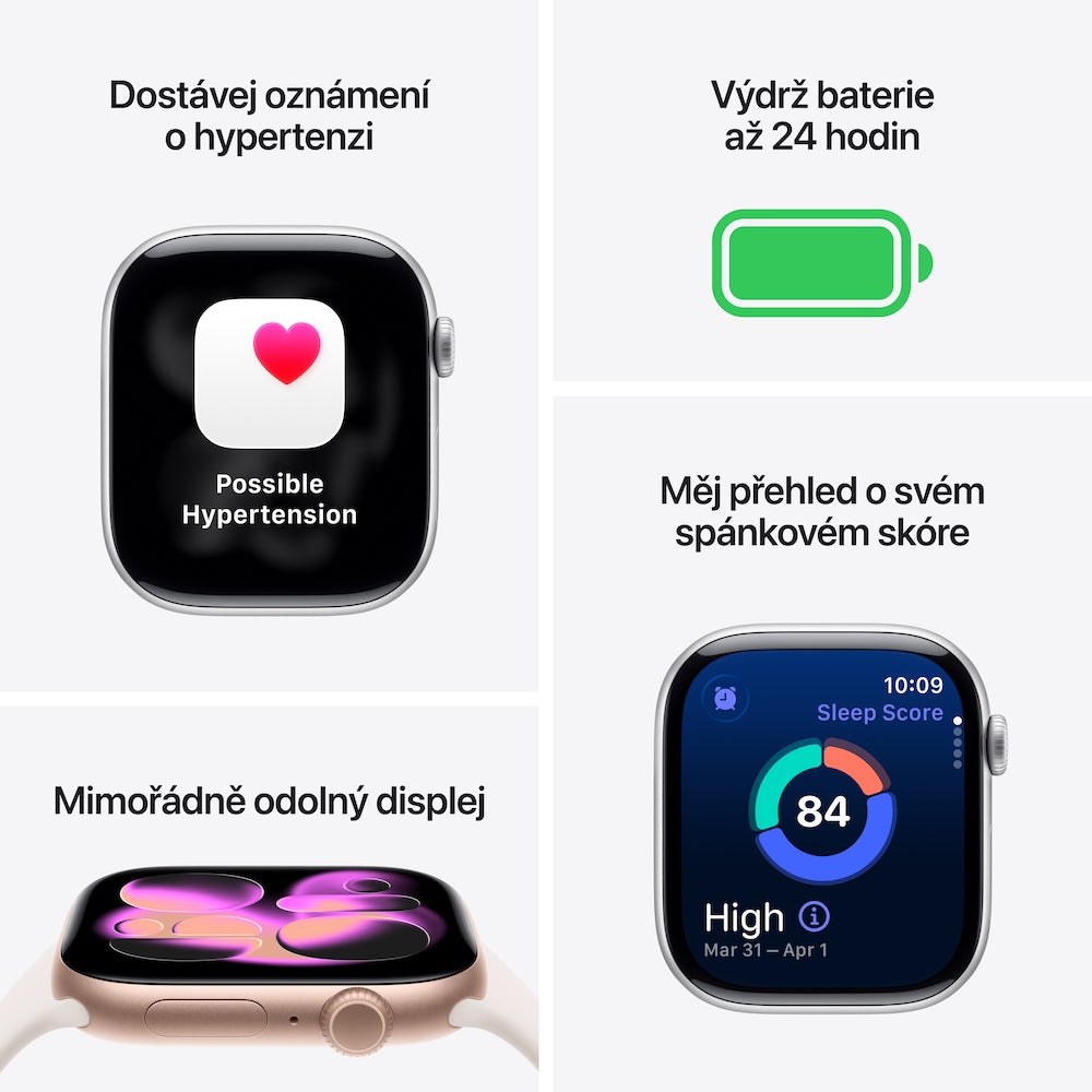 Apple Watch Series 11 GPS 42mm růžově zlaté hliníkové pouzdro se světle ruměným sportovním řemínkem - S/M - iSTYLE CZ