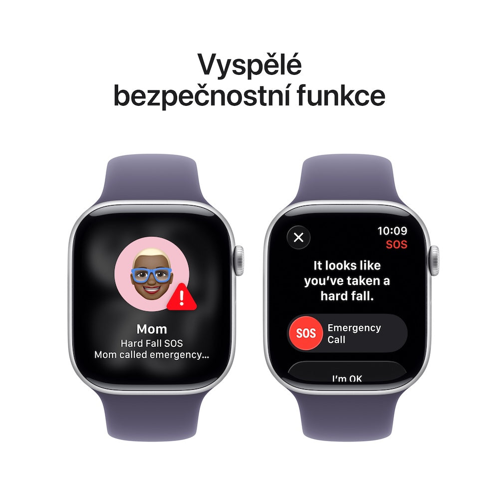 Apple Watch Series 11 GPS 42mm stříbrné hliníkové pouzdro s mlžně fialovým sportovním řemínkem - S/M - iSTYLE CZ