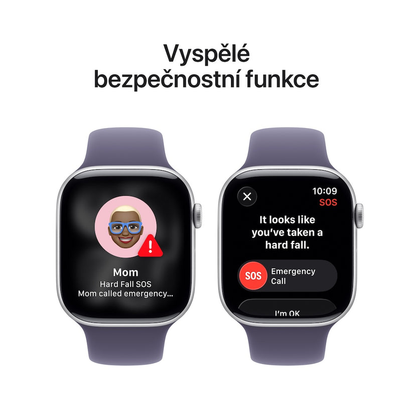 Apple Watch Series 11 GPS 42mm stříbrné hliníkové pouzdro s mlžně fialovým sportovním řemínkem - S/M - iSTYLE CZ