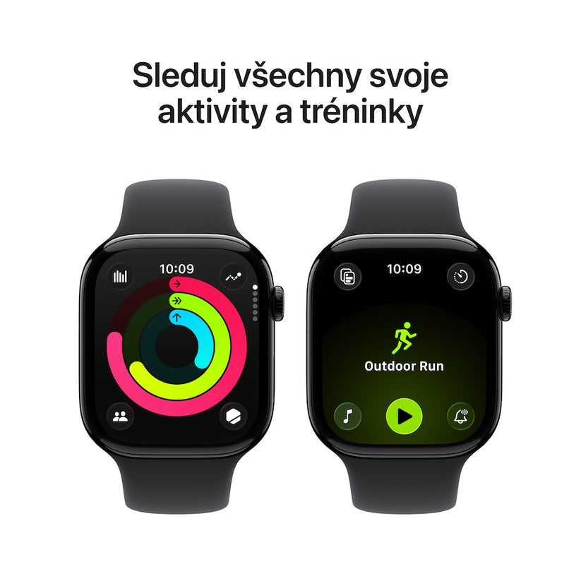 Apple Watch Series 11 GPS + Cellular 42mm klavírně černé hliníkové pouzdro s černým sportovním řemínkem - S/M - iSTYLE CZ