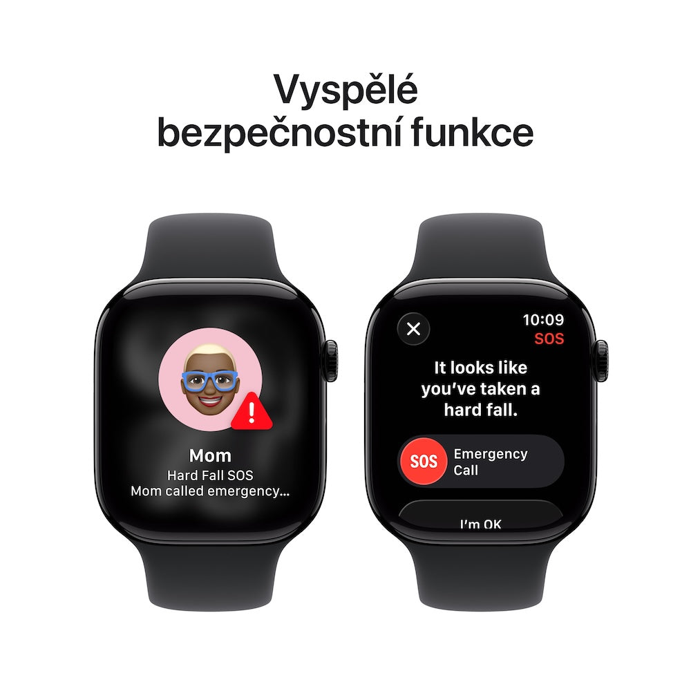 Apple Watch Series 11 GPS + Cellular 42mm klavírně černé hliníkové pouzdro s černým sportovním řemínkem - S/M - iSTYLE CZ