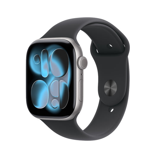 Apple Watch Series 11 GPS + Cellular 42mm vesmírně šedé hliníkové pouzdro s černým sportovním řemínkem - S/M - iSTYLE CZ