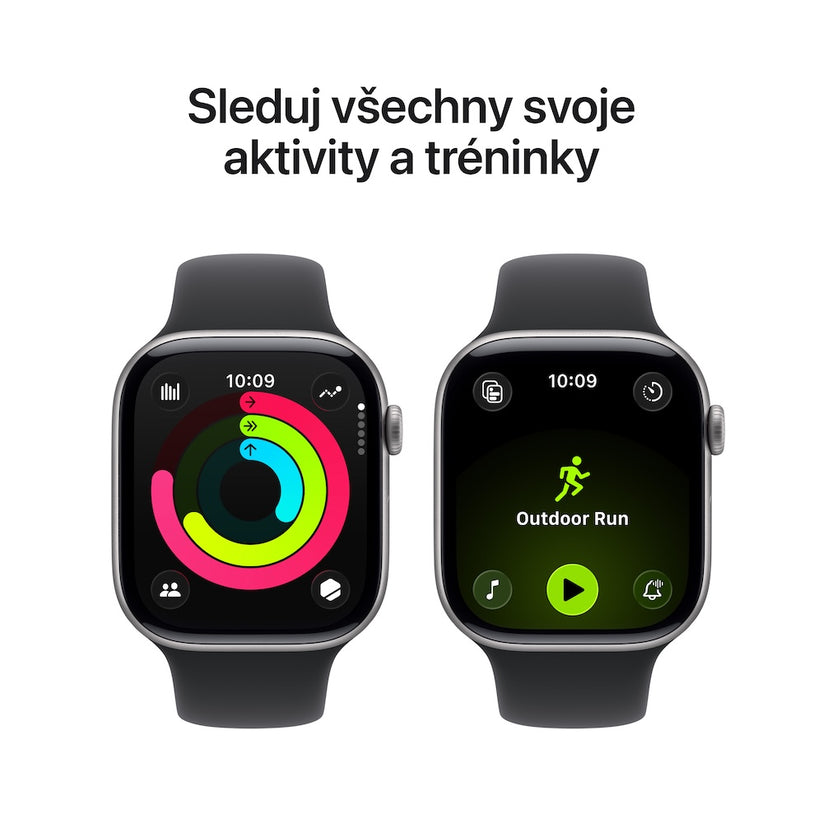 Apple Watch Series 11 GPS + Cellular 42mm vesmírně šedé hliníkové pouzdro s černým sportovním řemínkem - S/M - iSTYLE CZ