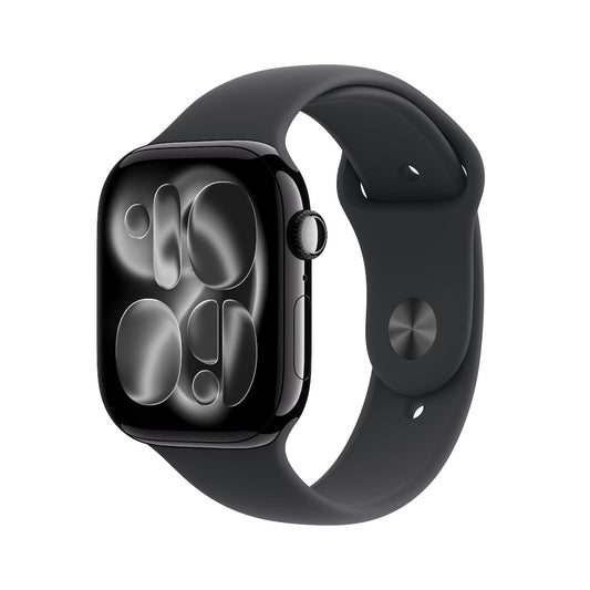 Apple Watch Series 11 GPS 42mm klavírně černé hliníkové pouzdro s černým sportovním řemínkem - S/M - iSTYLE CZ