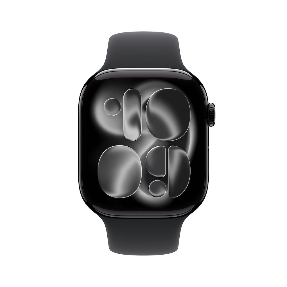 Apple Watch Series 11 GPS 46mm klavírně černé hliníkové pouzdro s černým sportovním řemínkem - M/L - iSTYLE CZ