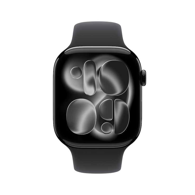 Apple Watch Series 11 GPS 42mm klavírně černé hliníkové pouzdro s černým sportovním řemínkem - S/M - iSTYLE CZ