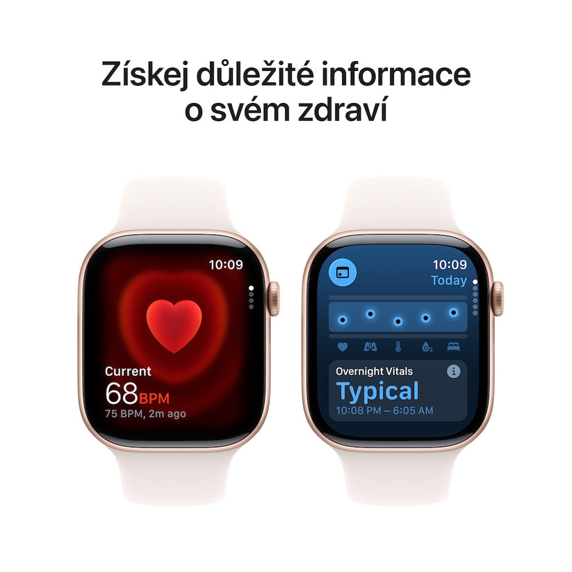 Apple Watch Series 11 GPS 46mm růžově zlaté hliníkové pouzdro se světle ruměným sportovním řemínkem - M/L - iSTYLE CZ