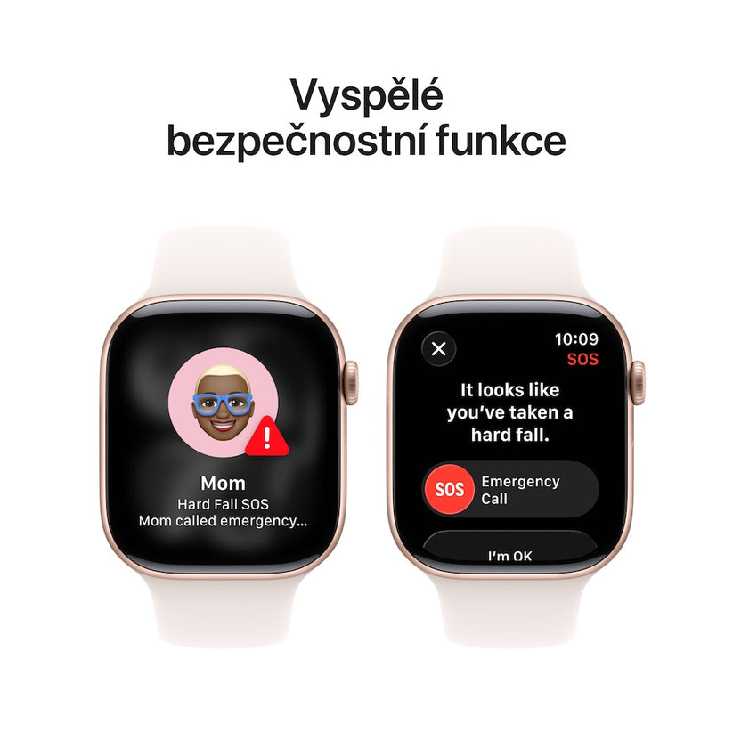 Apple Watch Series 11 GPS 46mm růžově zlaté hliníkové pouzdro se světle ruměným sportovním řemínkem - M/L - iSTYLE CZ