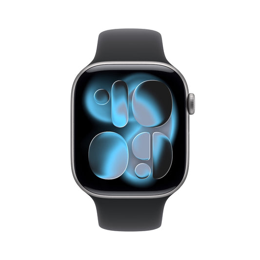 Apple Watch Series 11 GPS 42mm vesmírně šedé hliníkové pouzdro s černým sportovním řemínkem - M/L - iSTYLE CZ