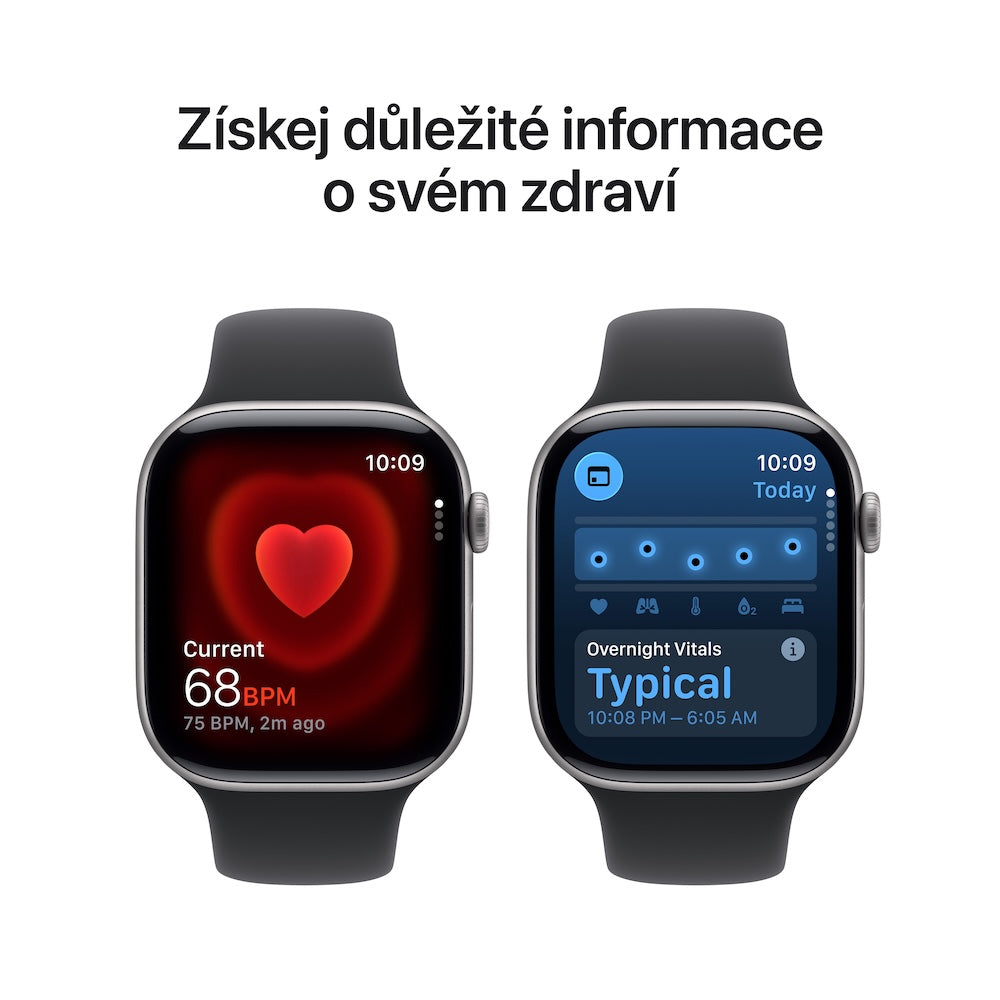 Apple Watch Series 11 GPS 46mm vesmírně šedé hliníkové pouzdro s černým sportovním řemínkem - S/M - iSTYLE CZ