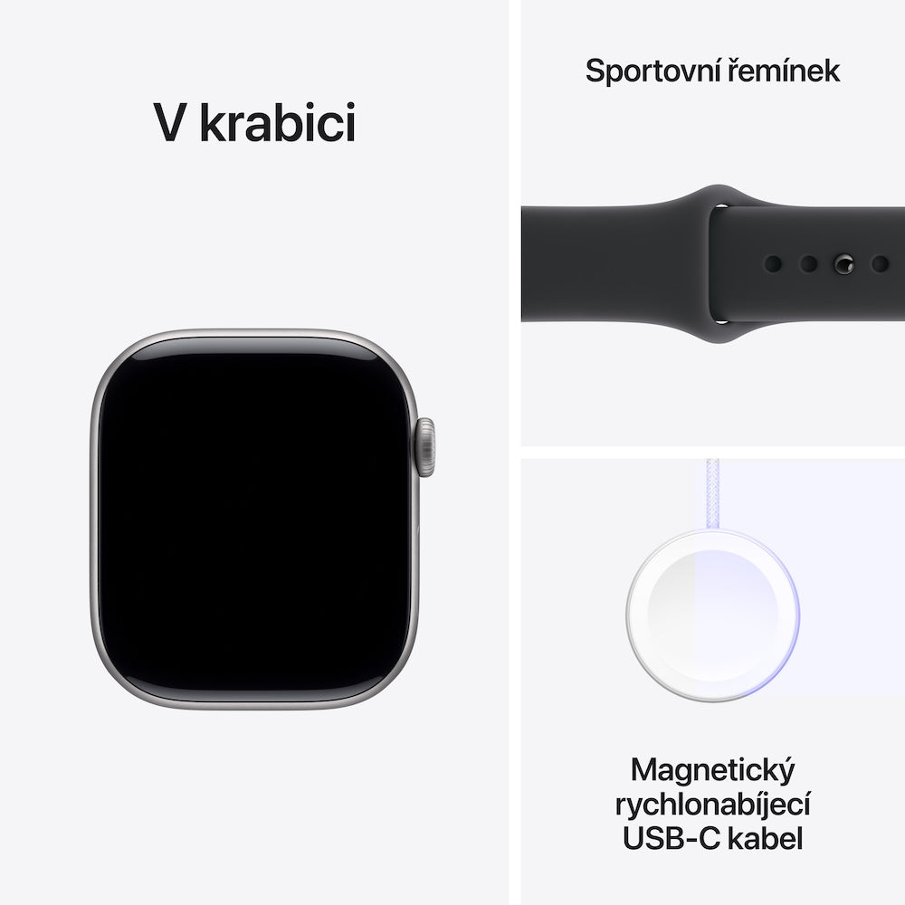 Apple Watch Series 11 GPS 46mm vesmírně šedé hliníkové pouzdro s černým sportovním řemínkem - M/L - iSTYLE CZ