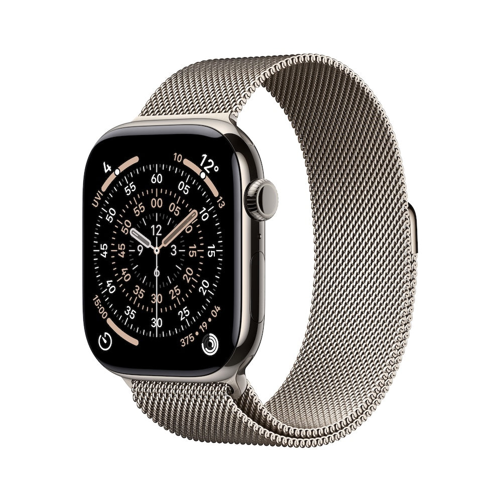 Apple Watch Series 11 GPS + Cellular 42mm přírodně titanové pouzdro s přírodně ocelovým milánským tahem - iSTYLE CZ