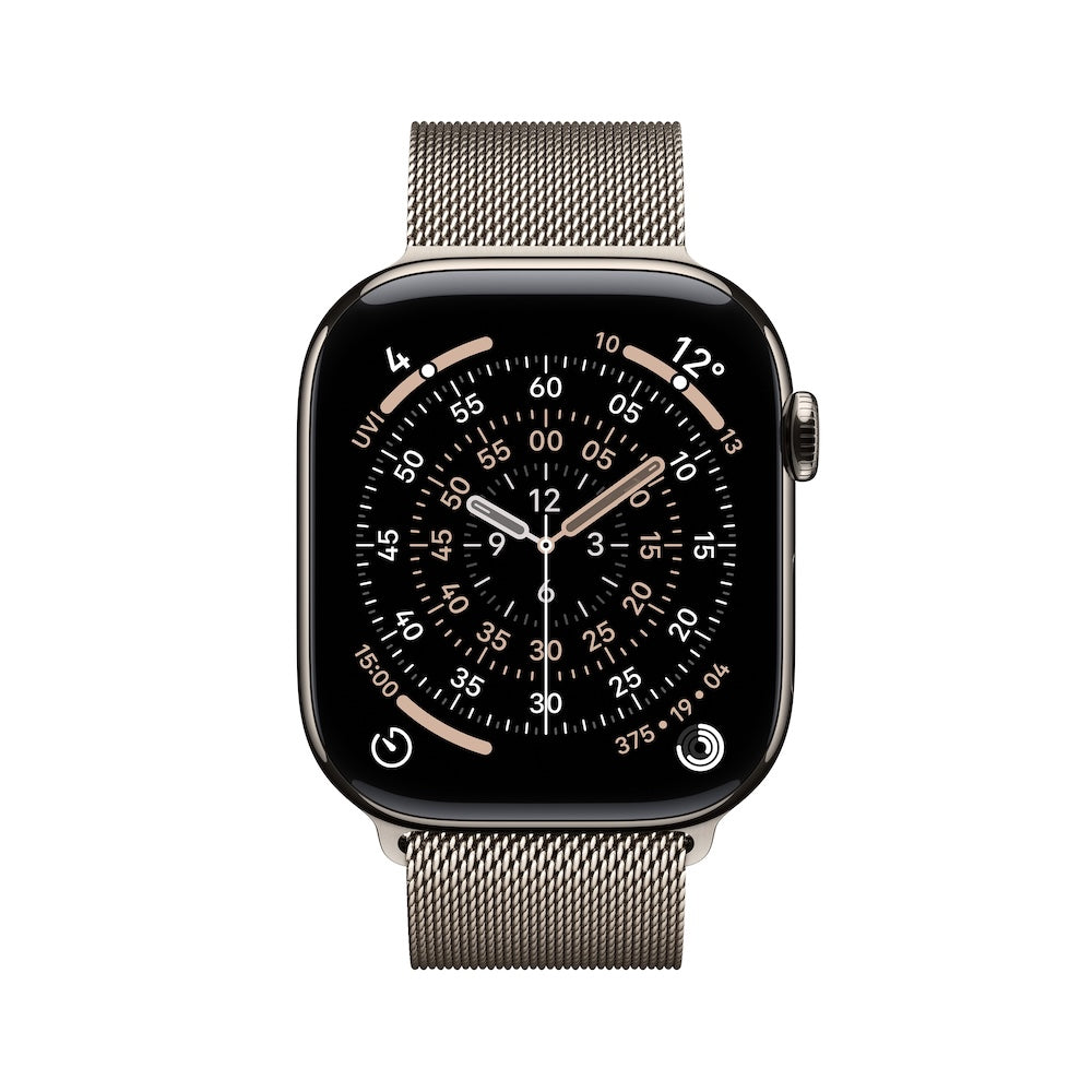 Apple Watch Series 11 GPS + Cellular 42mm přírodně titanové pouzdro s přírodně ocelovým milánským tahem - iSTYLE CZ