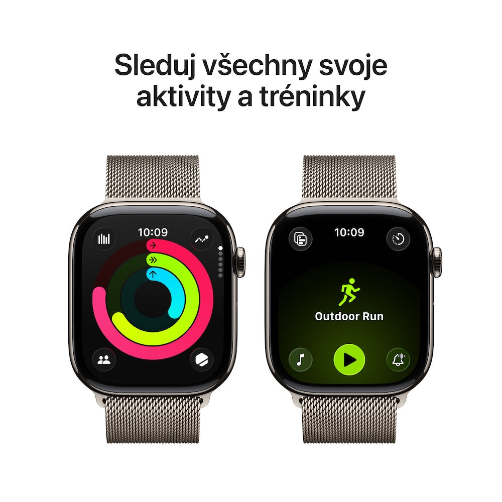 Apple Watch Series 11 GPS + Cellular 42mm přírodně titanové pouzdro s přírodně ocelovým milánským tahem - iSTYLE CZ