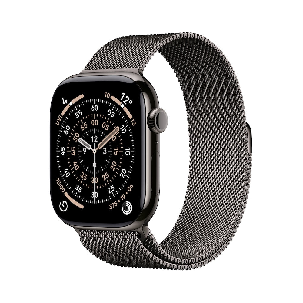 Apple Watch Series 11 GPS + Cellular 46mm břidlicově šedé titanové pouzdro s břidlicově šedým ocelovým milánským tahem - M/L - iSTYLE CZ