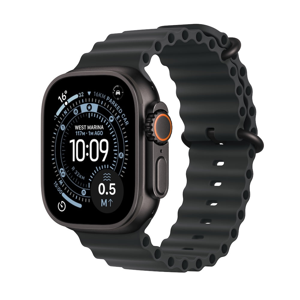 Apple Watch Ultra 3 GPS + Cellular 49mm černě titanové pouzdro s černým oceánským řemínkem - iSTYLE CZ
