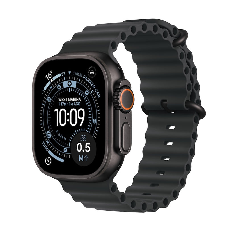 Apple Watch Ultra 3 GPS + Cellular 49mm černě titanové pouzdro s černým oceánským řemínkem - iSTYLE CZ