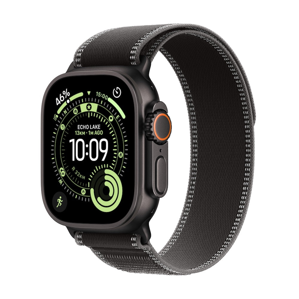 Apple Watch Ultra 3 GPS + Cellular 49mm černě titanové pouzdro s černě/ulovým trailovým tahem - S/M - iSTYLE CZ