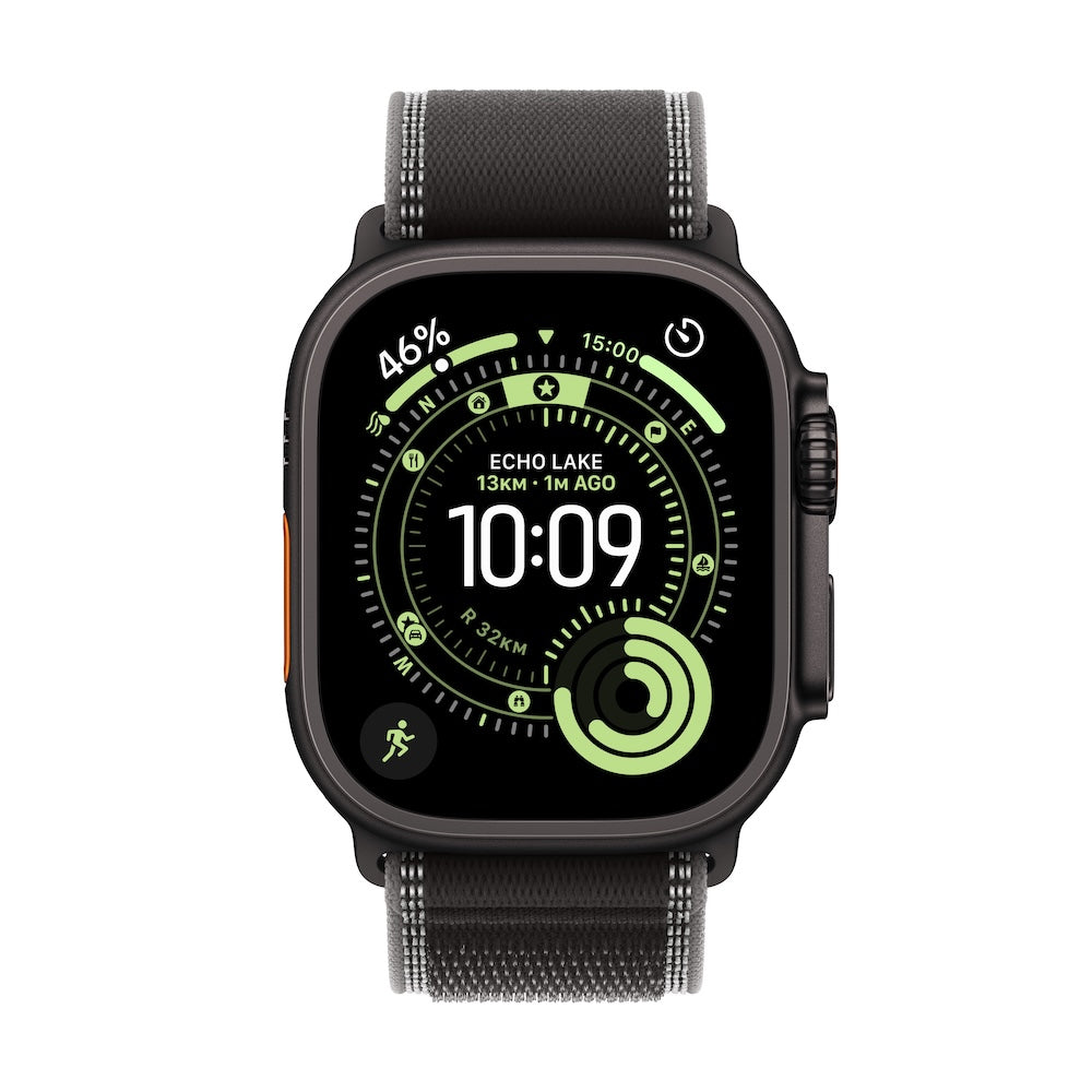 Apple Watch Ultra 3 GPS + Cellular 49mm černě titanové pouzdro s černě/ulovým trailovým tahem - M/L - iSTYLE CZ