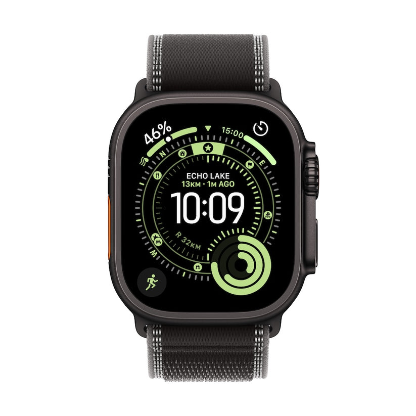Apple Watch Ultra 3 GPS + Cellular 49mm černě titanové pouzdro s černě/ulovým trailovým tahem - M/L - iSTYLE CZ