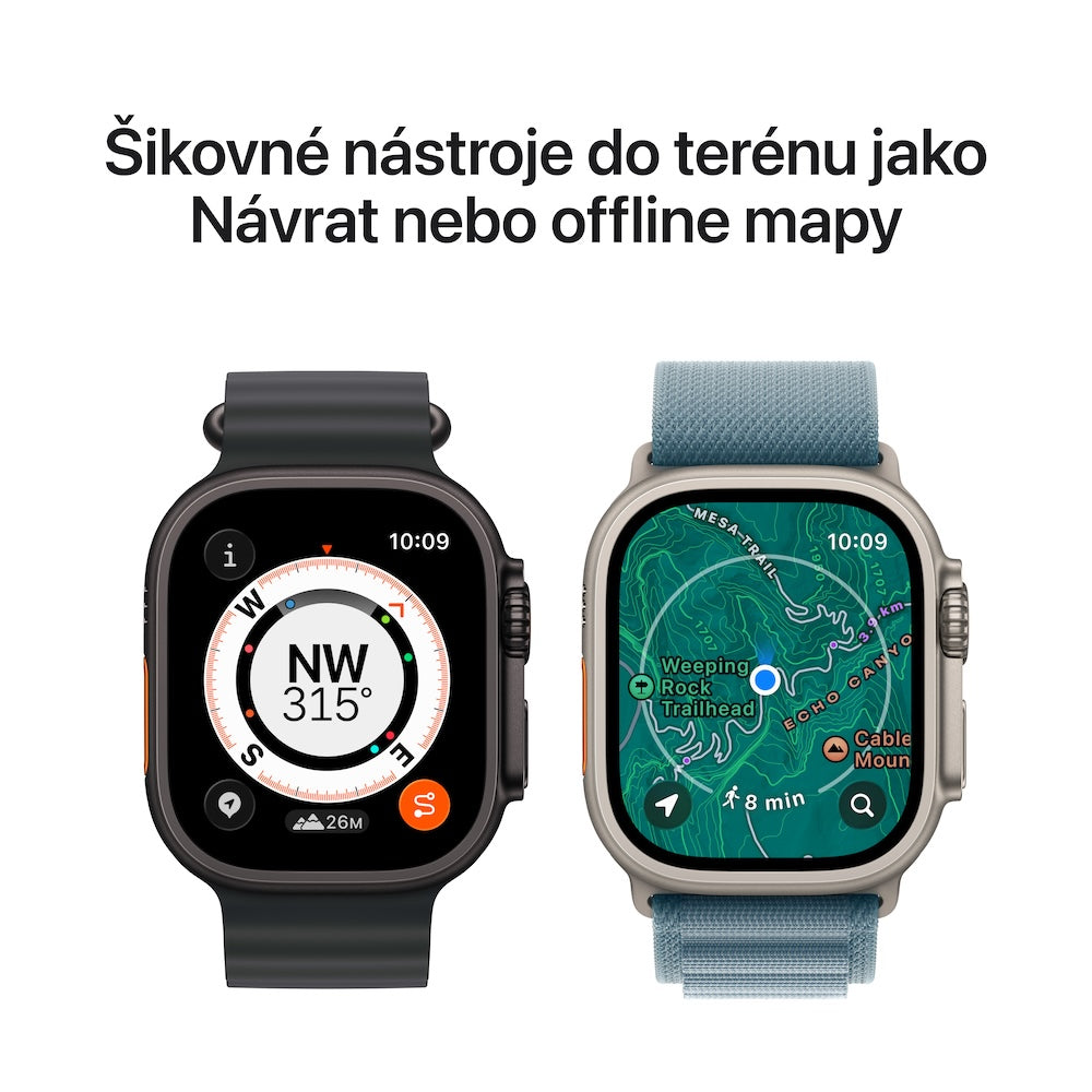 Apple Watch Ultra 3 GPS + Cellular 49mm přírodně titanové pouzdro s přírodně titanovým milánským tahem z titanu - S - iSTYLE CZ