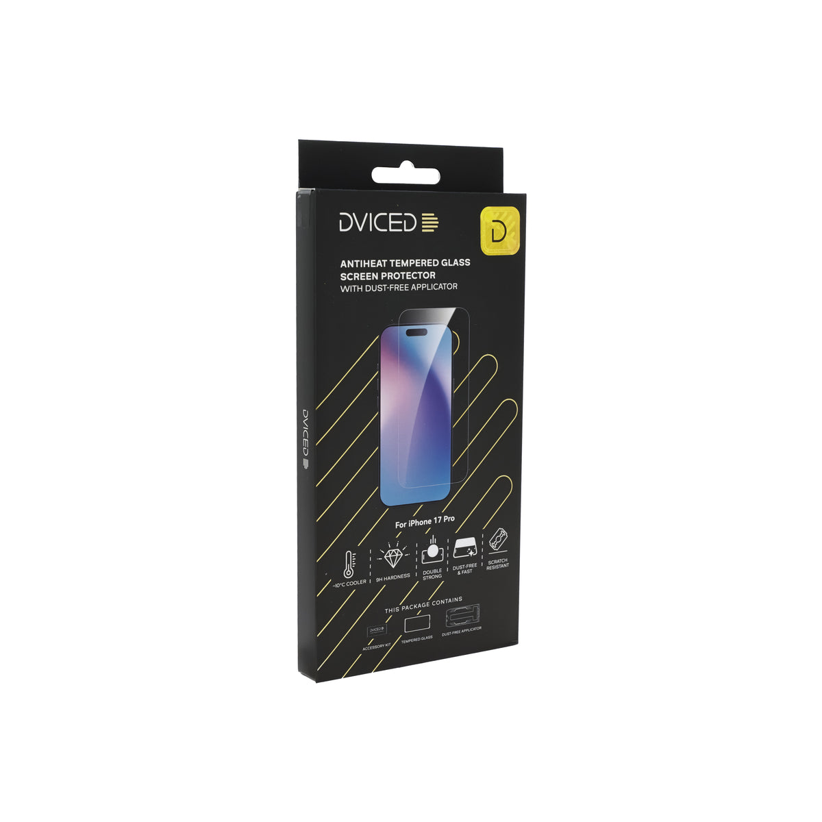 Ochranné sklo Dviced AntiHeat pro iPhone 17 Pro s bezprašným aplikátorem - iSTYLE CZ