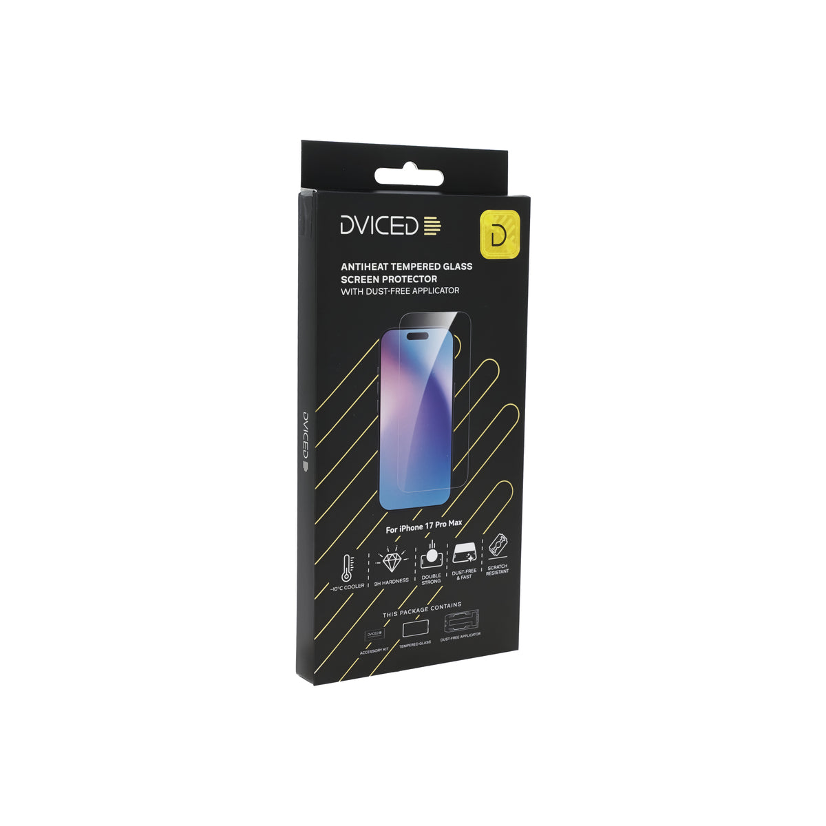 Ochranné sklo Dviced AntiHeat pro iPhone 17 Pro Max s bezprašným aplikátorem - iSTYLE CZ