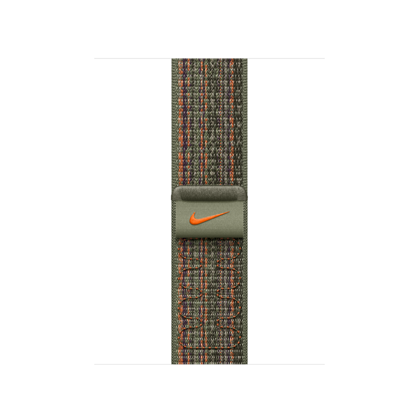 Apple Watch 38/40/41 mm sekvojově zelený / oranžový provlékací sportovní řemínek Nike - iSTYLE CZ