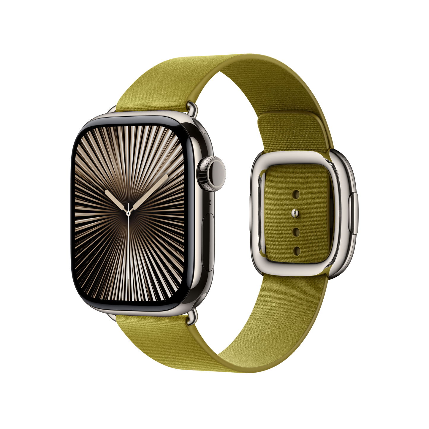 Apple Watch 38/40/41/42mm zelenožlutý řemínek s moderní přezkou – velký - iSTYLE CZ