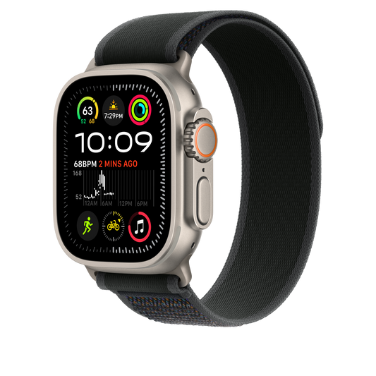 Apple Watch 44/45/46/49mm černý Trailový tah – S/M – provedení z přírodního titanu - iSTYLE CZ
