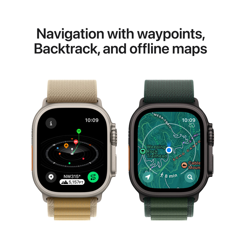 Apple Watch Ultra 2 GPS + Cellular, 49mm přírodně titanové pouzdro s modrým trailovým tahem - M/L - iSTYLE CZ