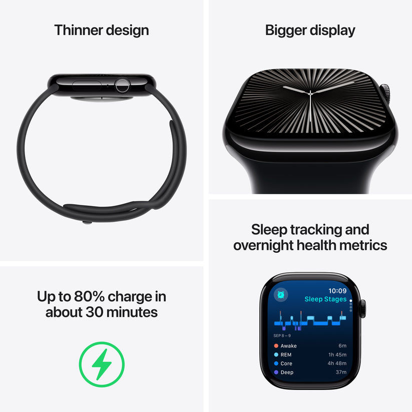 Apple Watch Series 10 GPS 42mm růžově zlaté hliníkové pouzdro se švestkovým sportovním provlékacím řemínkem - iSTYLE CZ